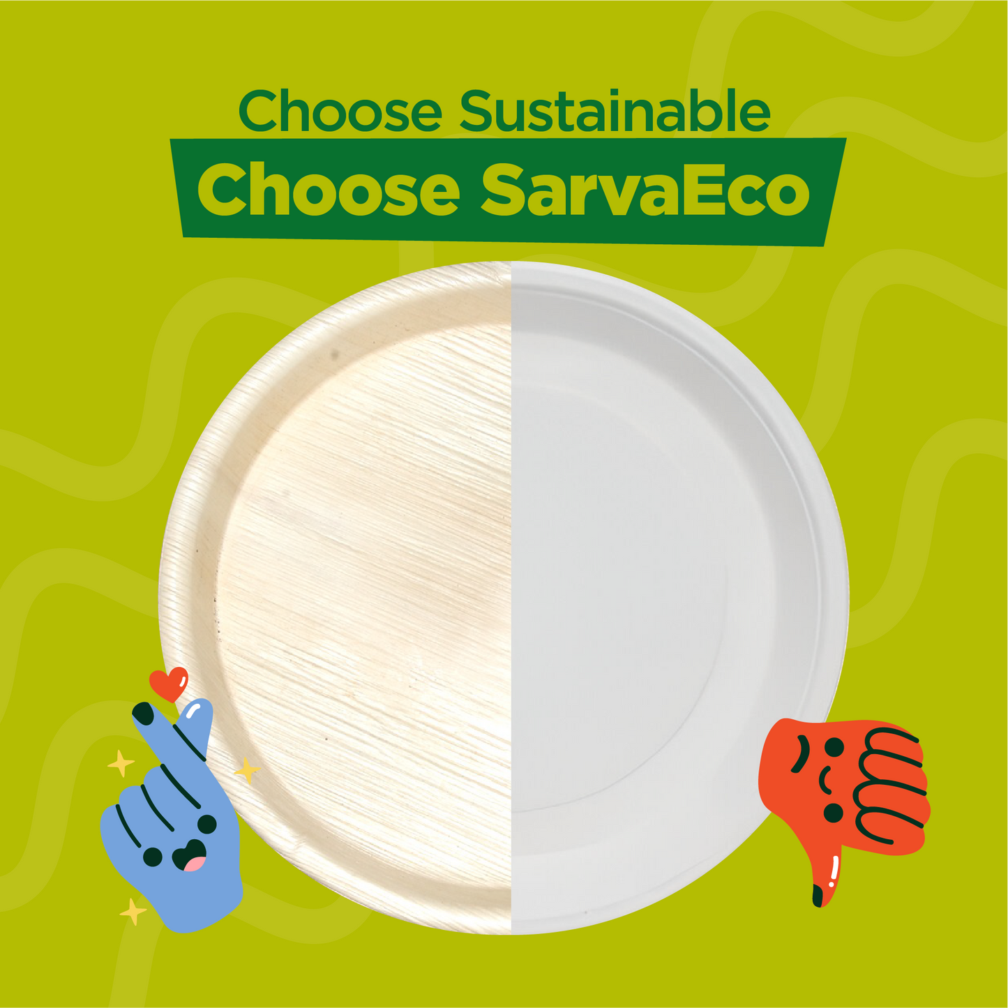 Premium Areca Palm Leaf Round Plates - 6 Inch