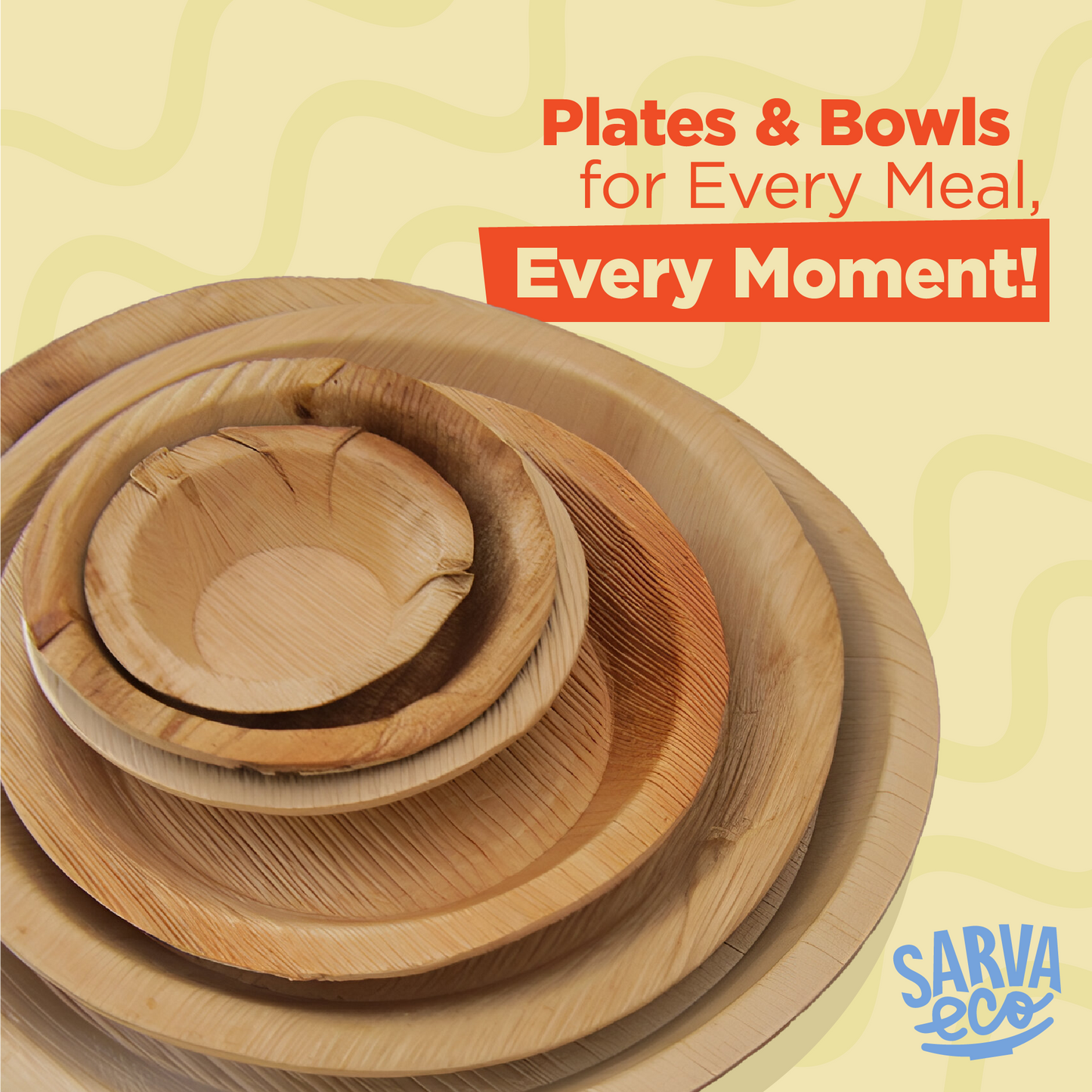 Premium Areca Palm Leaf Round Plates - 6 Inch